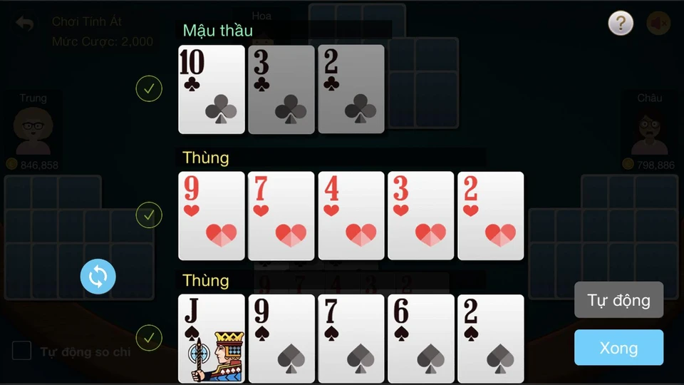 Thứ tự mạnh yếu đúng theo cách chơi bài mậu binh căn bản