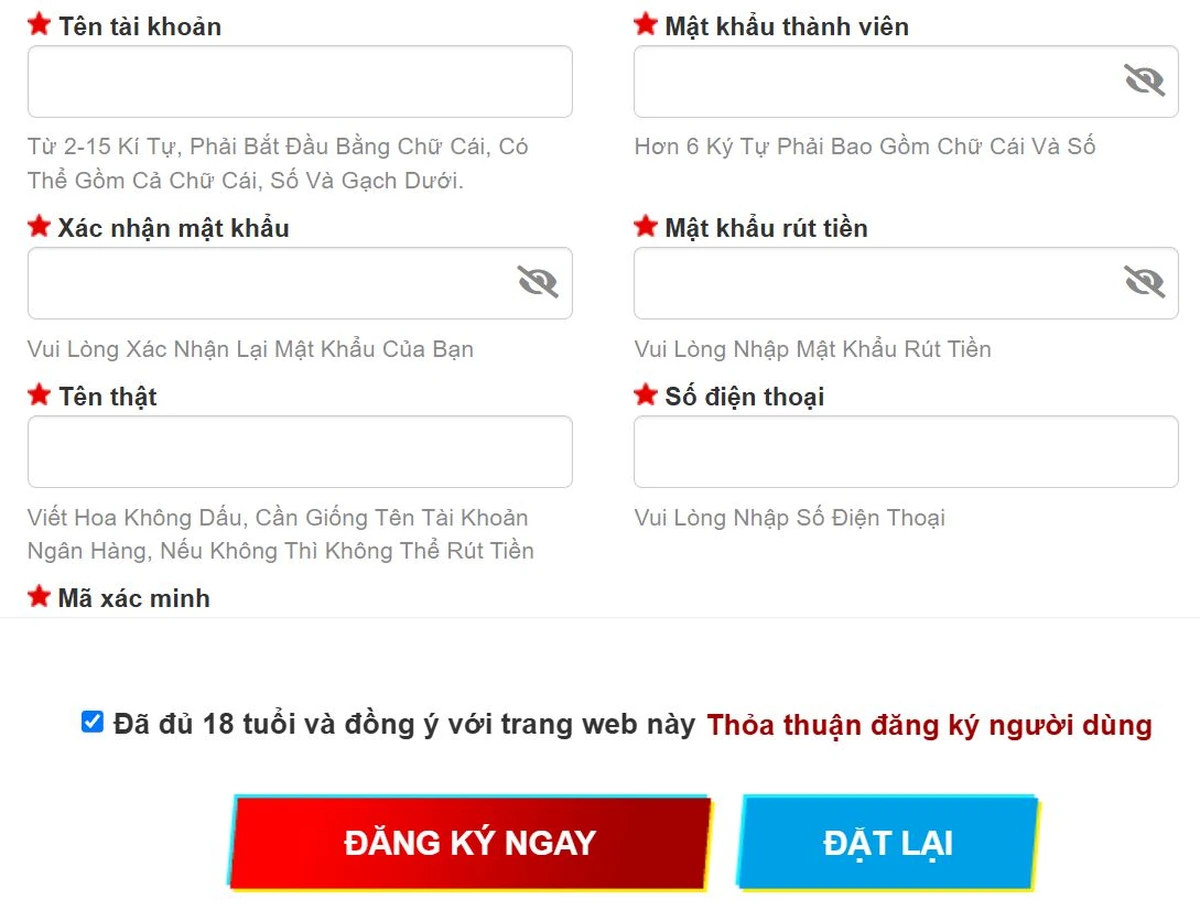 Thao tác Đăng ký, đăng nhập dễ dàng và an toàn tuyệt đối