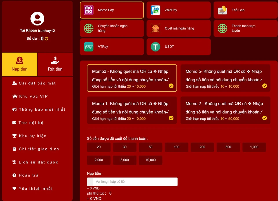 Các hình thức nạp tiền 88GO phổ biến nhất hiện nay